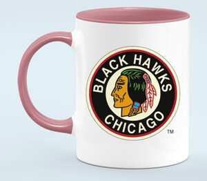 Chicago Black Hawks / NHL USA кружка двухцветная (цвет: белый + розовый)
