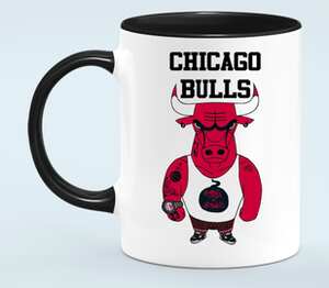 Chicago Bulls кружка двухцветная (цвет: белый + черный)