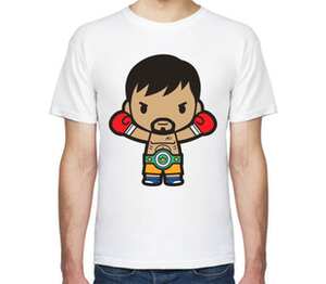 Мэнни Пакьяо (Pacman) мужская футболка с коротким рукавом (цвет: белый)