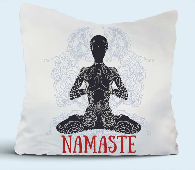 Namaste перевод. Намасте на подушках. Ароматизатор Namaste. Футболка руки Намасте.