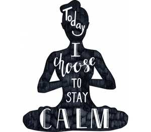 Сегодня я буду спокойна (today i choose to stay calm) кружка с ложкой в ручке (цвет: белый + черный)