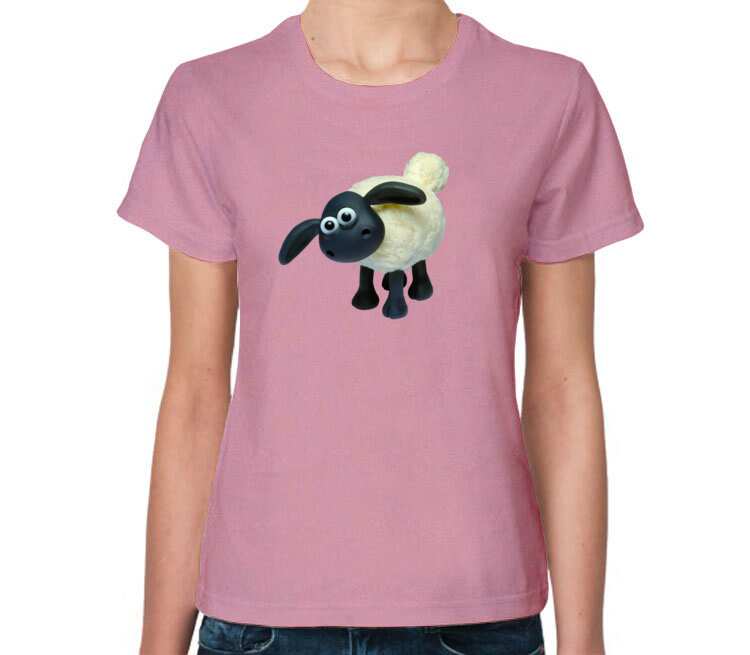 Овечка женская футболка с коротким рукавом (цвет: розовый меланж)