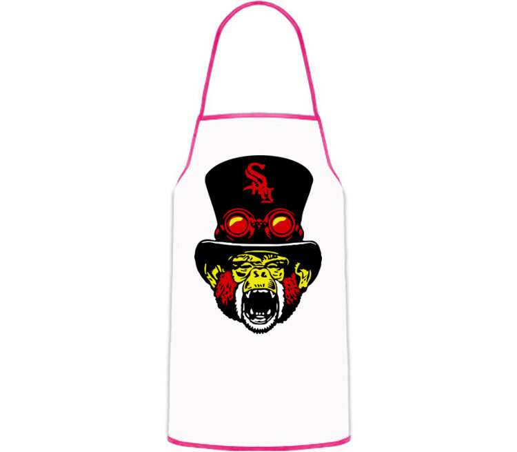 Swag monkey кухонный фартук (цвет: белый + красный)