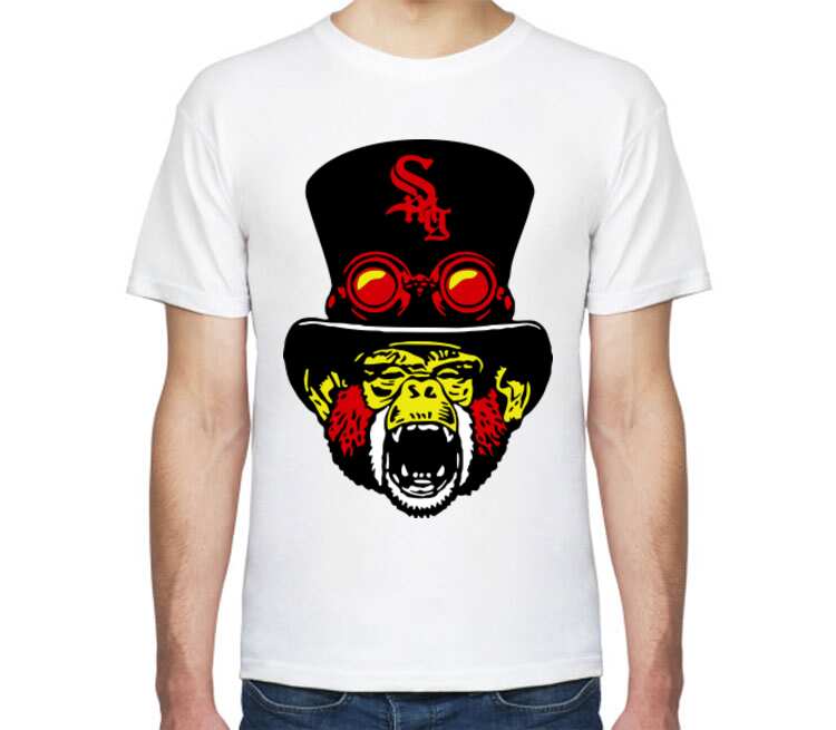 Swag monkey мужская футболка с коротким рукавом (цвет: белый)
