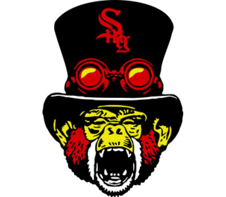 Swag monkey бейсболка (цвет: красный)