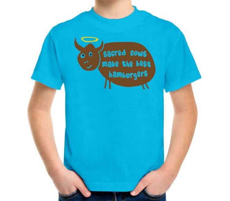 Священная корова детская футболка с коротким рукавом (цвет: голубой)