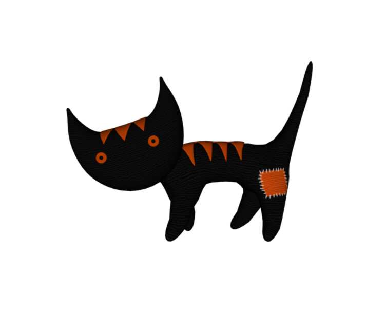 Черная кошечка кружка с ручкой в виде тигра (цвет: белый + оранжевый)