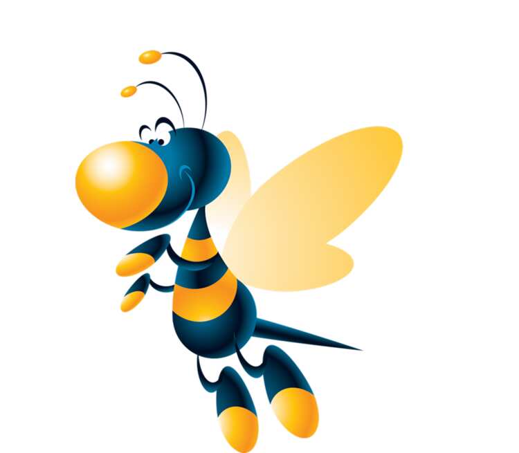 Пчелка кружка двухцветная (цвет: белый + черный)