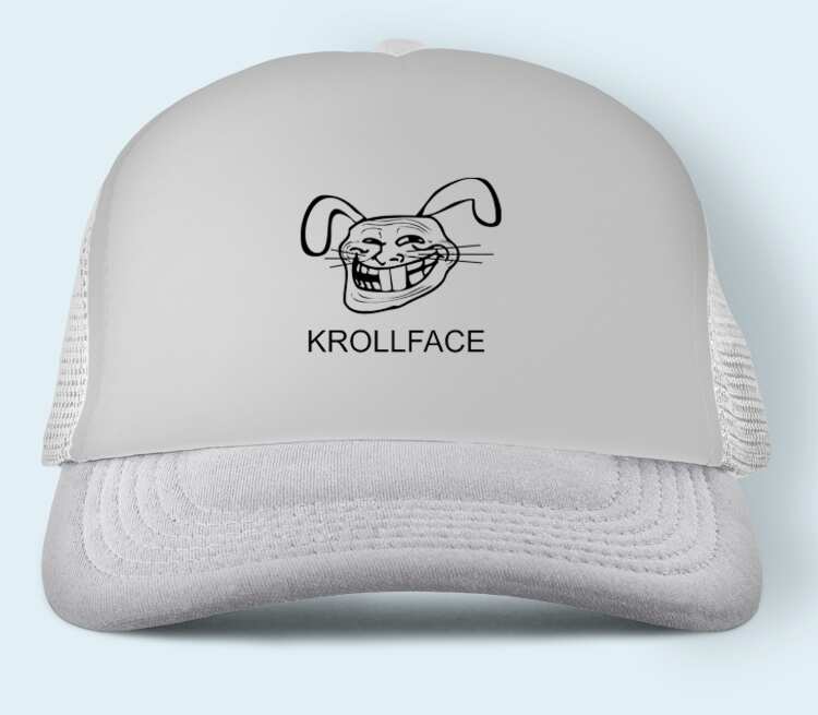 KrollFace бейсболка (цвет: белый)