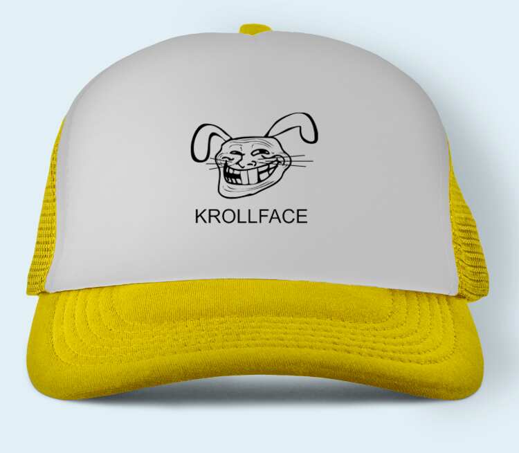 KrollFace бейсболка (цвет: желтый)
