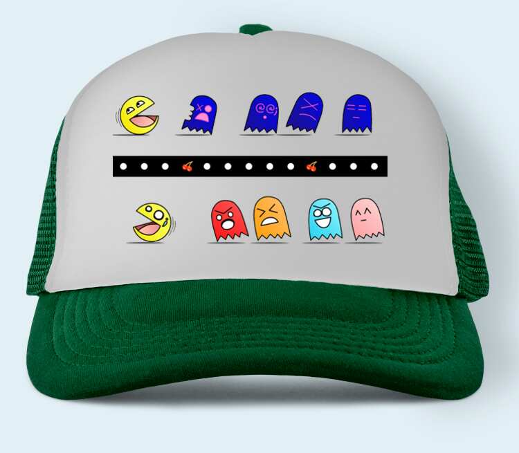 Pac-Man бейсболка (цвет: зеленый)