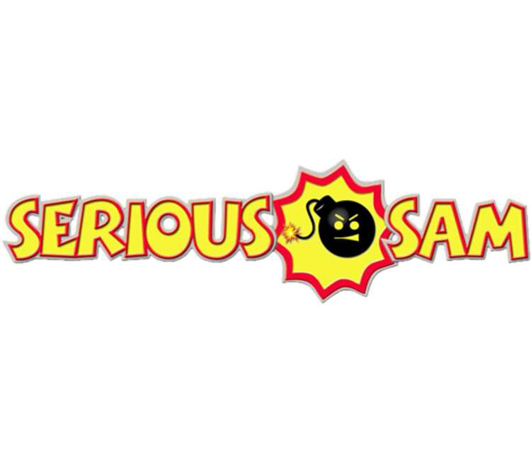 Serious Sam кружка с кантом (цвет: белый + голубой)