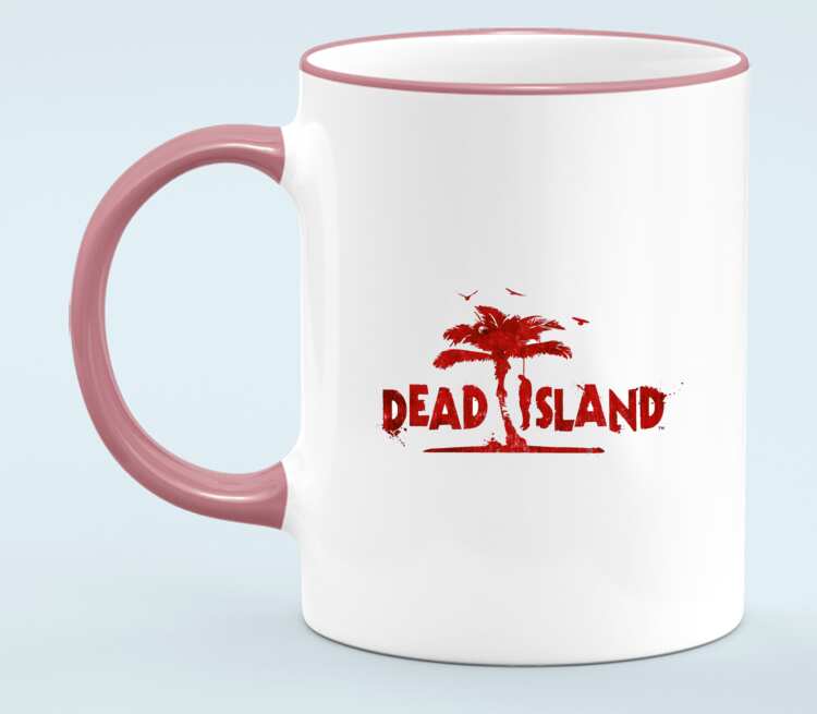 Dead Island кружка с кантом (цвет: белый + розовый)