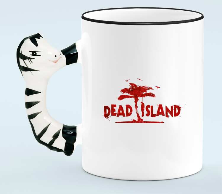 Dead Island кружка с ручкой в виде зебры (цвет: белый + черный)