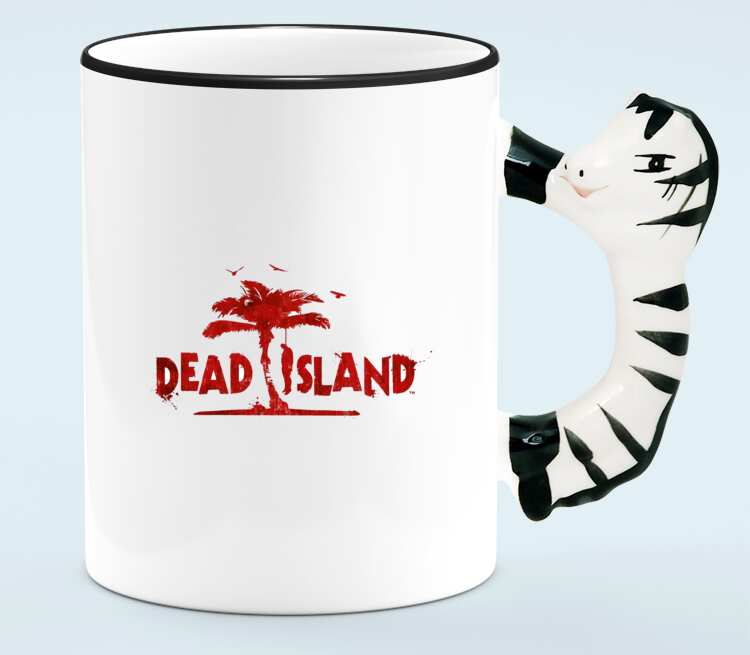 Dead Island кружка с ручкой в виде зебры (цвет: белый + черный)