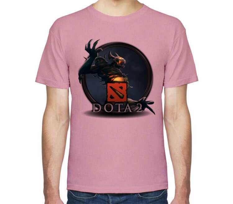 Dota 2 мужская футболка с коротким рукавом (цвет: розовый меланж)