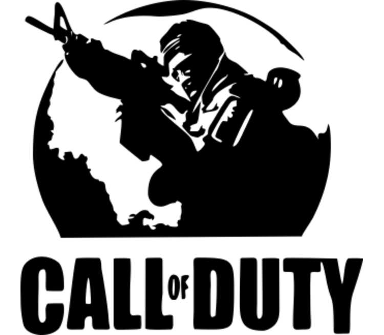 Call of Duty мужская футболка с коротким рукавом v-ворот (цвет: серебро) .