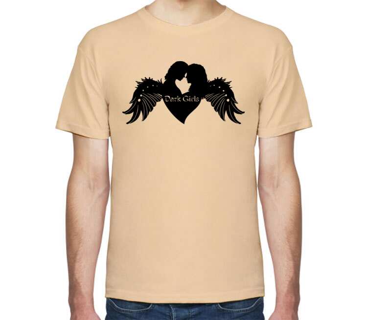 Dark Girls мужская футболка с коротким рукавом (цвет: бежевый)
