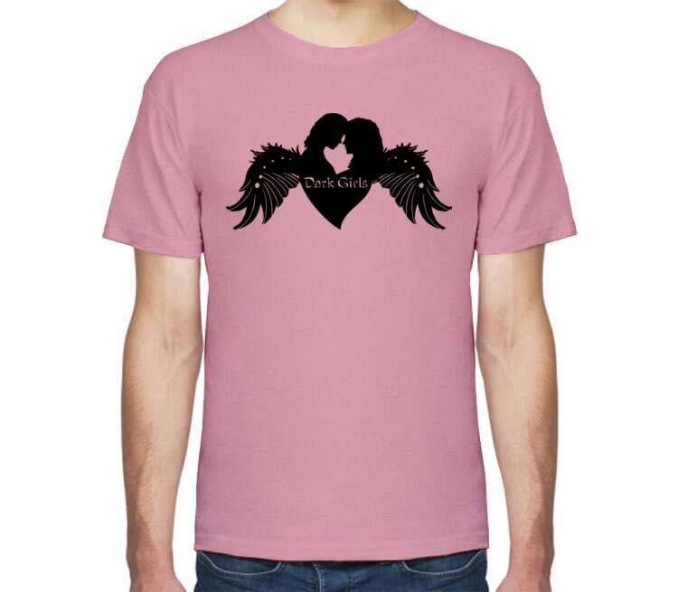 Dark Girls мужская футболка с коротким рукавом (цвет: розовый меланж)