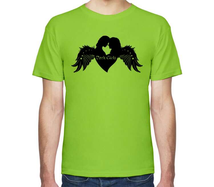 Dark Girls мужская футболка с коротким рукавом (цвет: салатовый)