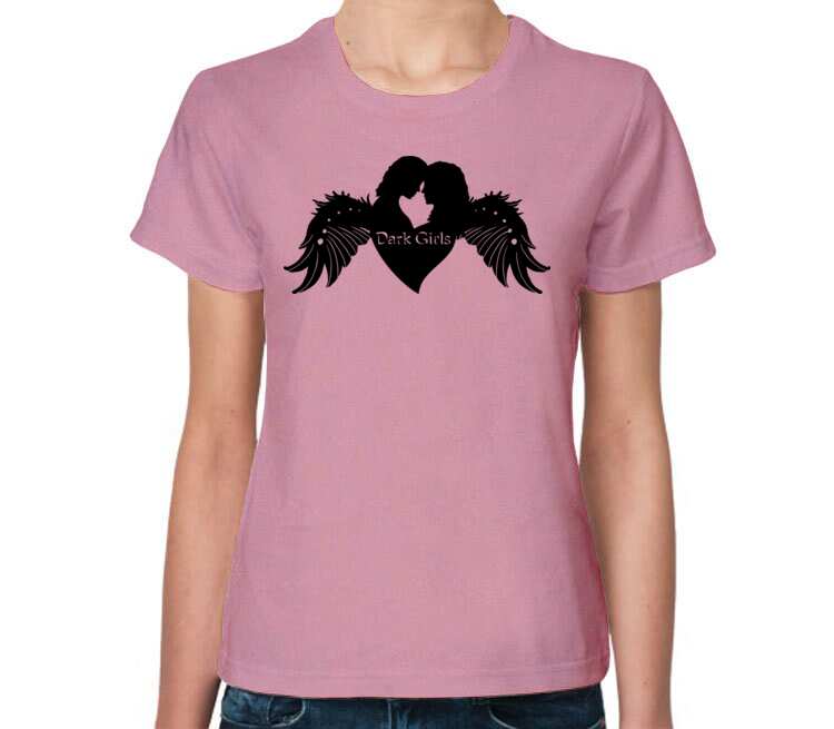 Dark Girls женская футболка с коротким рукавом (цвет: розовый меланж)