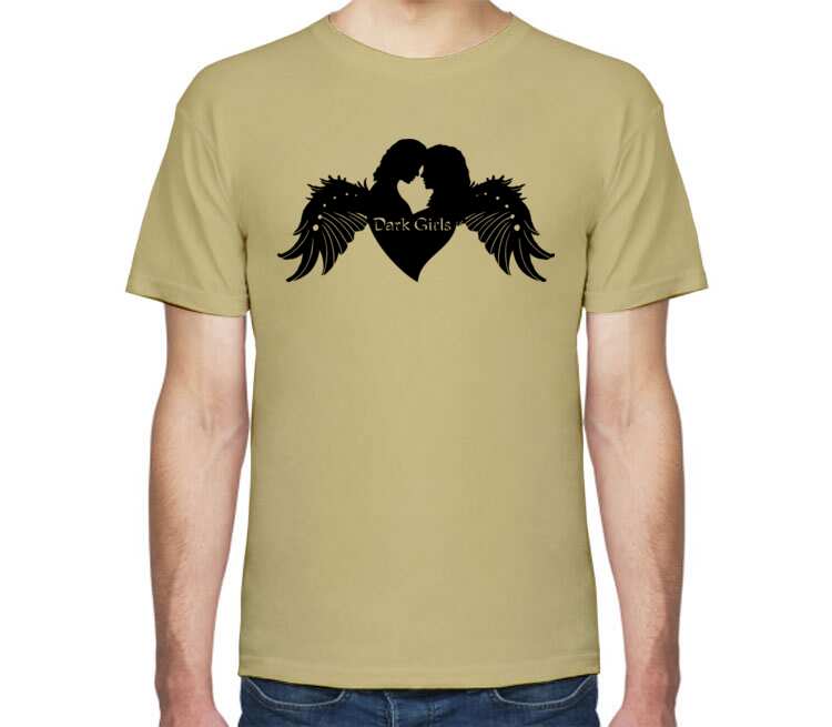 Dark Girls мужская футболка с коротким рукавом (цвет: песочный)