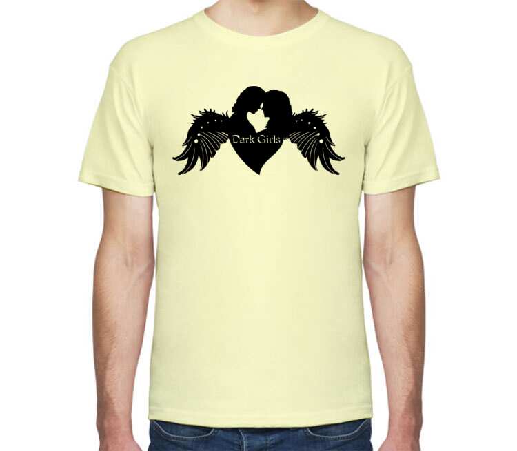 Dark Girls мужская футболка с коротким рукавом (цвет: слоновая кость)