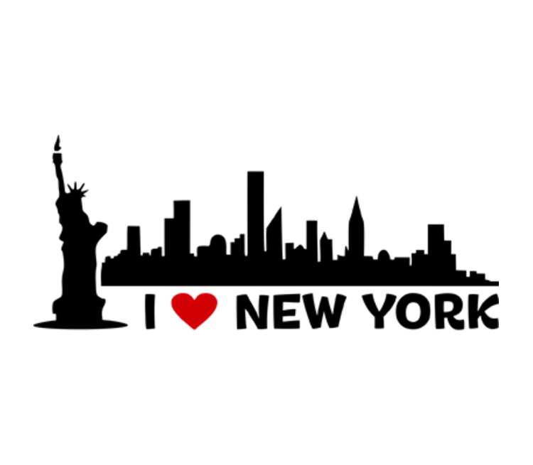 I love New York коврик для мыши прямоугольный (цвет: белый) .