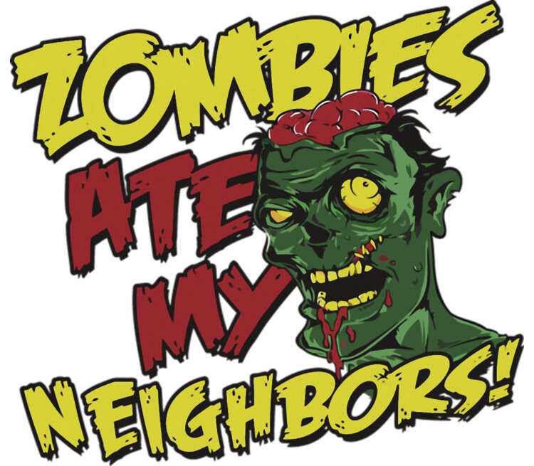 Zombies ate my neighbors кружка хамелеон (цвет: белый + черный) .