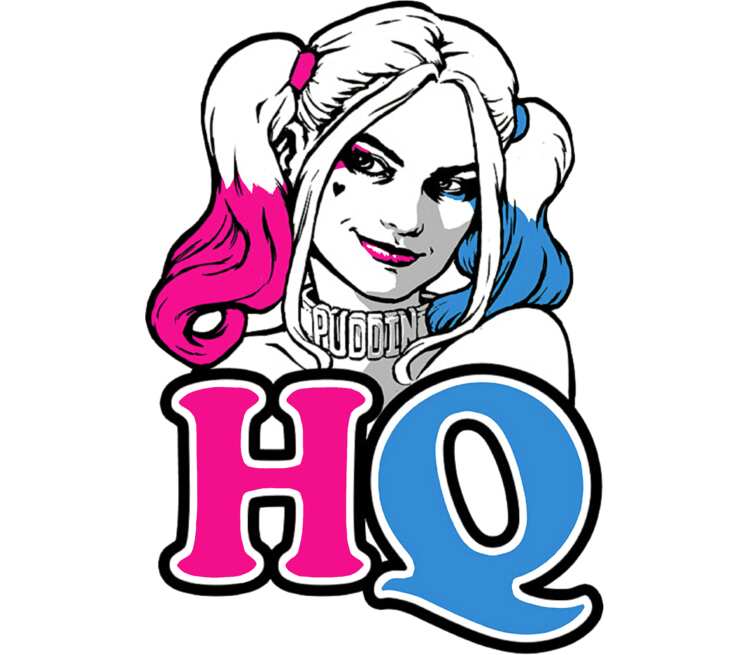 Харли Квинн - Harley Quinn слюнявчик (цвет: белый + красный) .