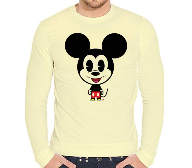 Микки Маус - Mickey mouse мужская футболка с длинным рукавом стрейч (цвет: ...