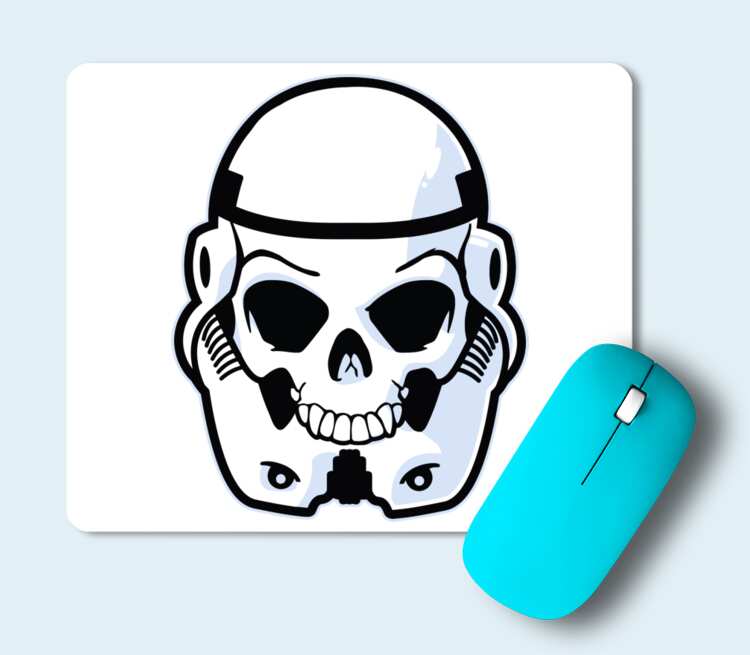 Skull Trooper коврик для мыши прямоугольный (цвет: белый) .