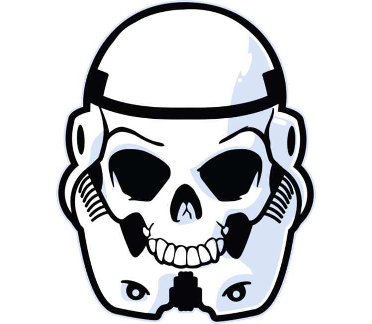 Skull Trooper детская футболка с коротким рукавом (цвет: голубой меланж) .
