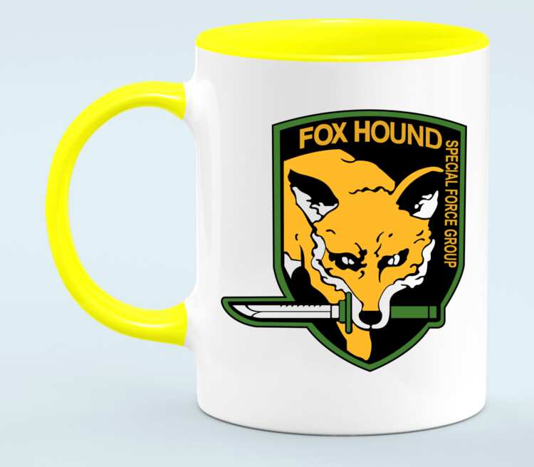 Fox Hound кружка двухцветная (цвет: белый + желтый) .