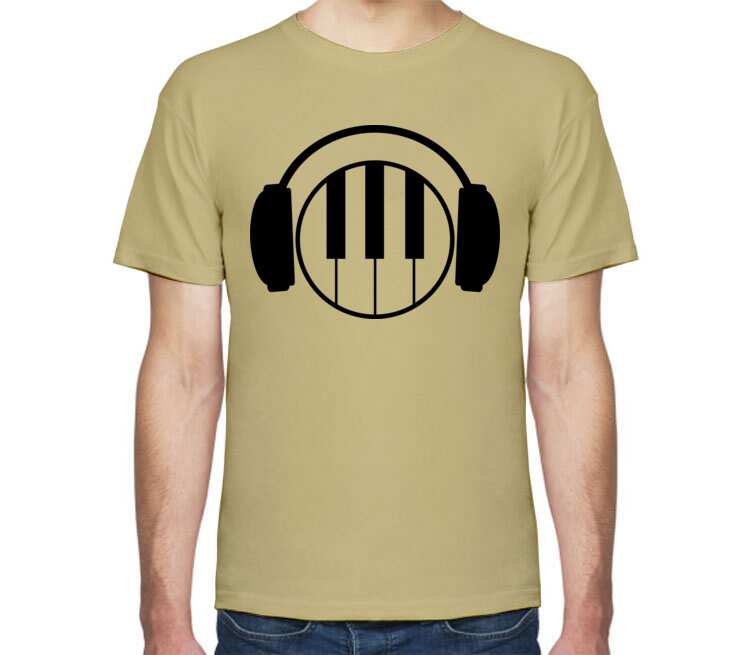 Playlist - плейлист мужская футболка с коротким рукавом (цвет: песочный)