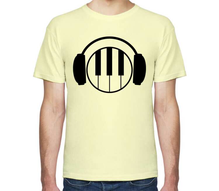 Playlist - плейлист мужская футболка с коротким рукавом (цвет: слоновая кость)