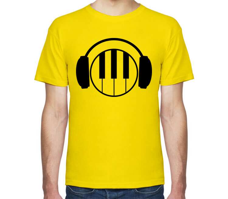 Playlist - плейлист мужская футболка с коротким рукавом (цвет: светло желтый)