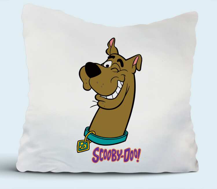 Пес - Скуби Ду (Scooby-Doo) подушка (цвет: белый) .