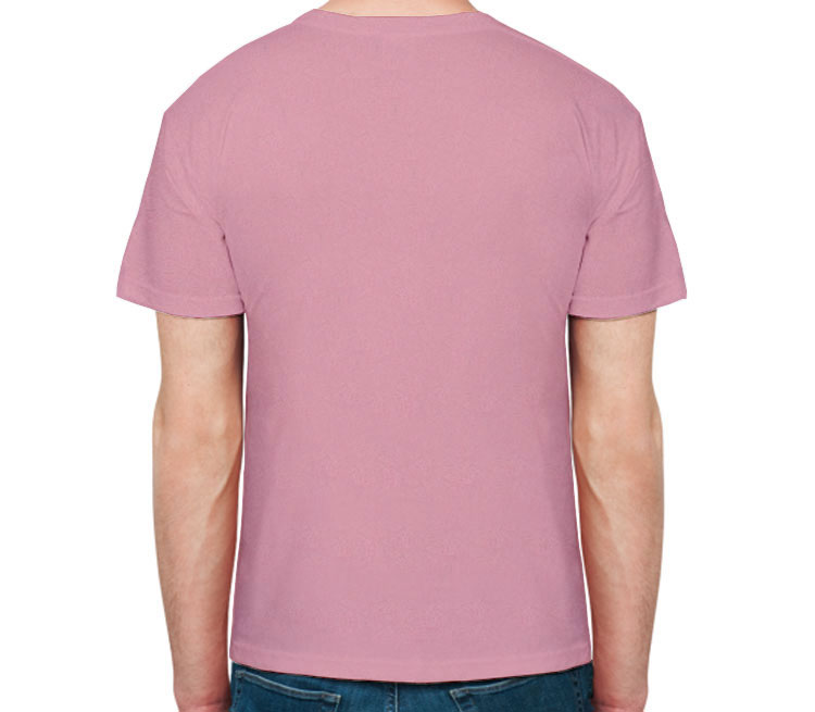 Мотоцикл мужская футболка с коротким рукавом (цвет: розовый меланж)
