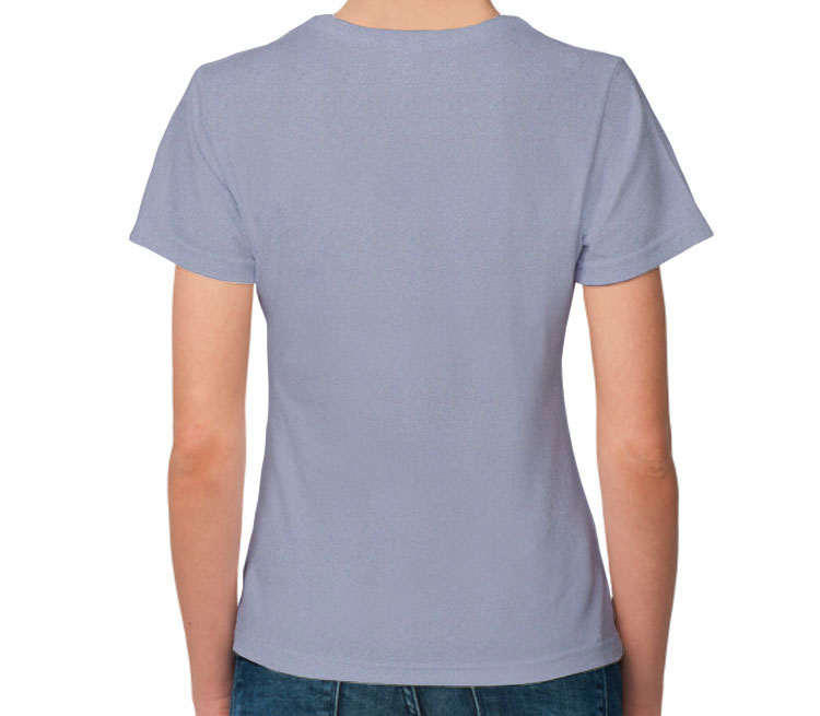ГАИ - друг человека женская футболка с коротким рукавом (цвет: голубой меланж)